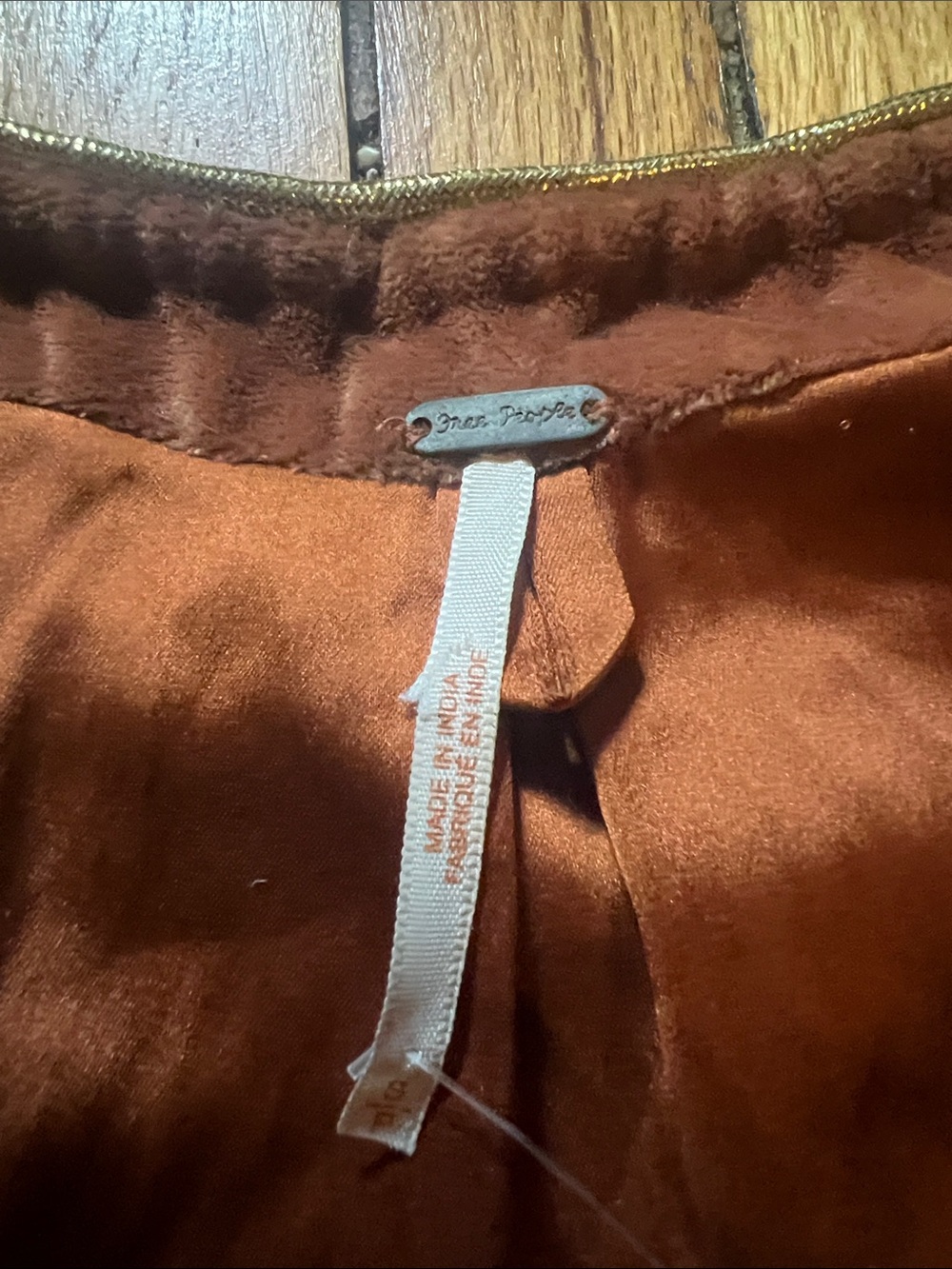 Free People Terracotta Velvet Embellished Open Jacket - Picture 2 of 5